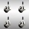 Service Caster 3 Inch 316SS Soft Rubber Swivel 7/8 Inch Expanding Stem Caster Set Brake SCC SCC-SS316EX20S314-SRS-TLB-78-4 - alternate 4